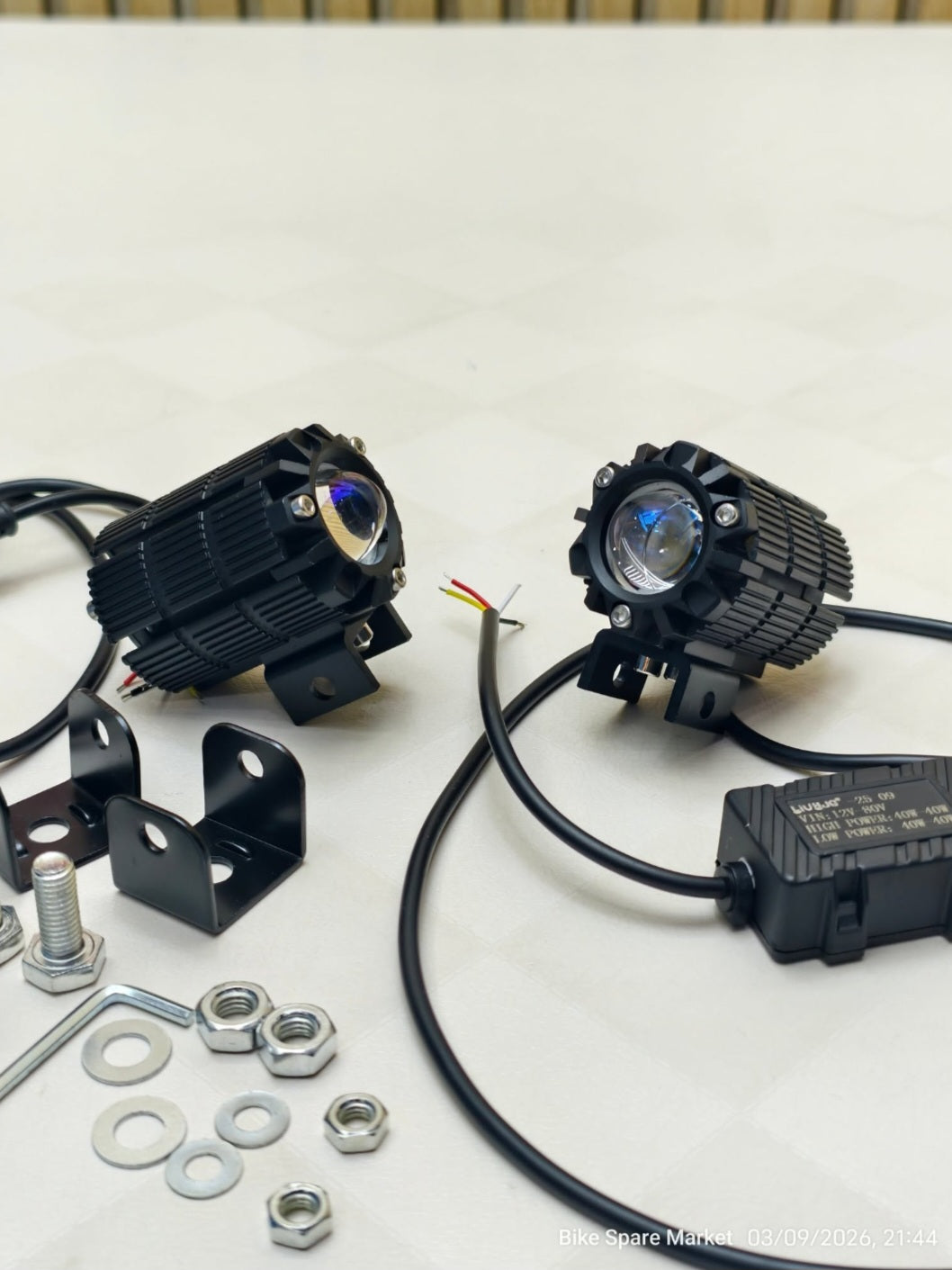 80 Watts Foglight Combo - HJG Mini Flash Drive + Headlight Mount - 1 Year Warranty