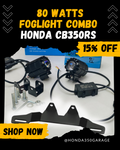 80 Watts Foglight Combo - HJG Mini Flash Drive + Headlight Mount - 1 Year Warranty