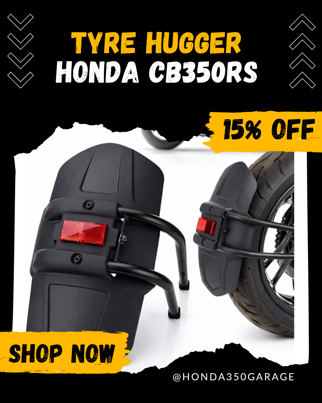 Rear tyre hugger - Universal
