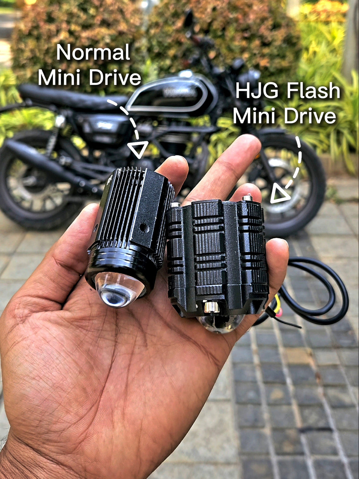 80 Watts Foglight Combo - HJG Mini Flash Drive + Headlight Mount - 1 Year Warranty