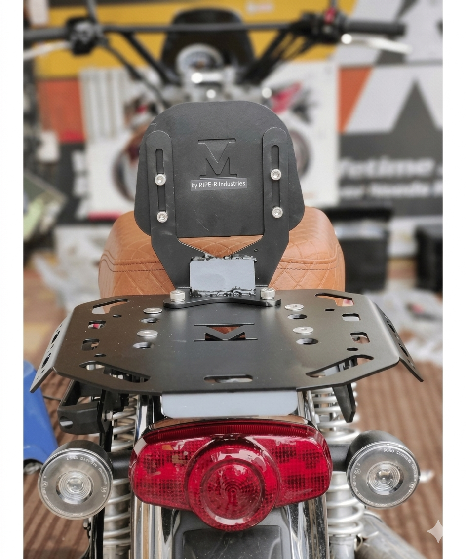 Carrier with backrest - Highness (Motocare)